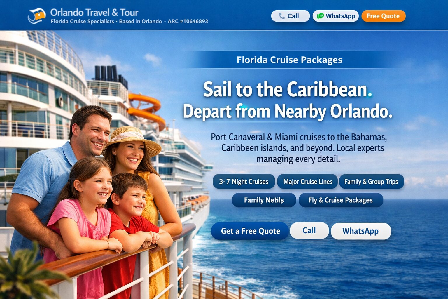 Florida cruise packages from Port Canaveral and Miami