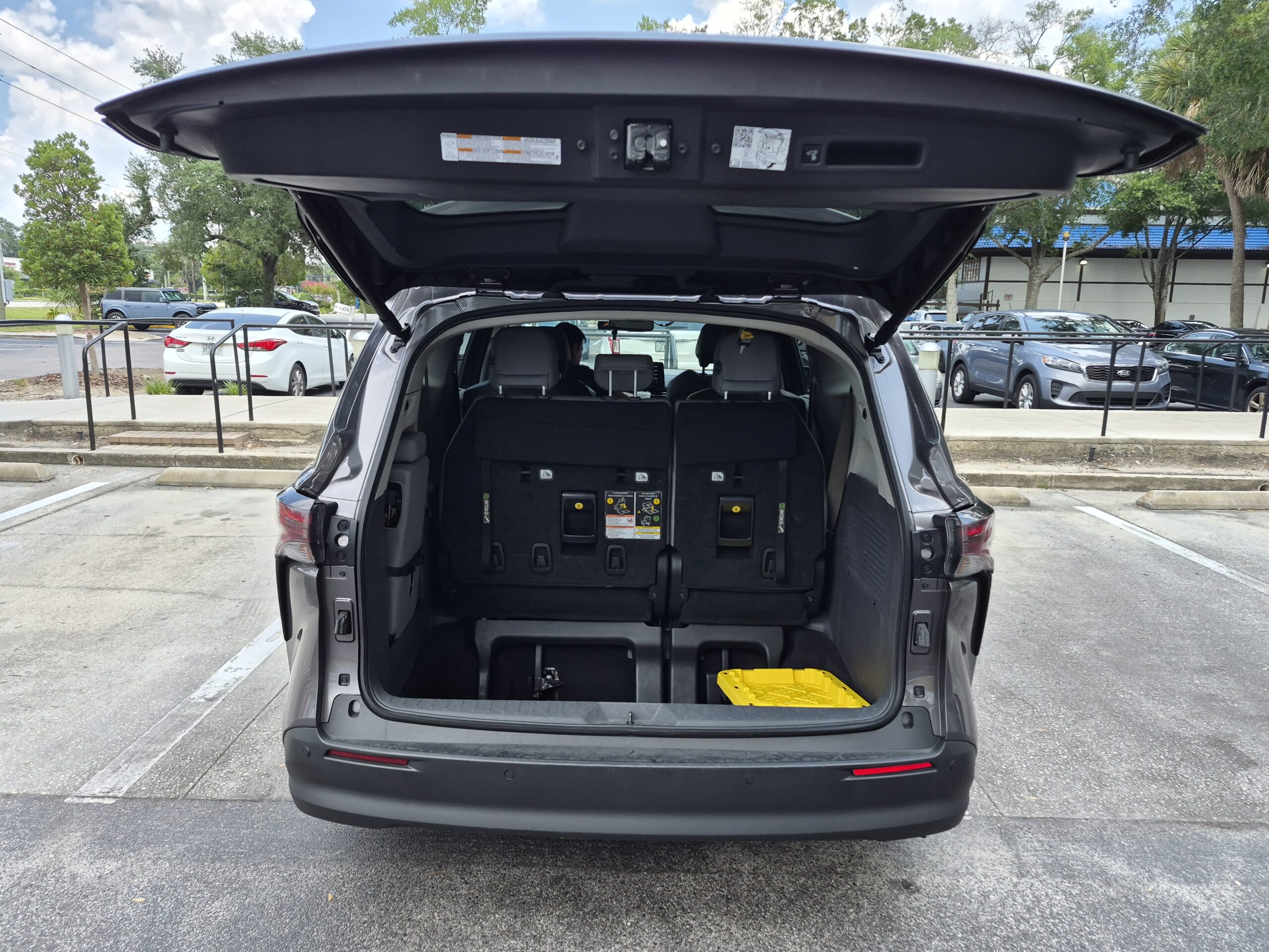 Toyota Sienna rear luggage space